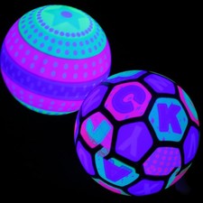 12pcs Kids Luminous Balls Inflatable Bouncy Soft Fitness Educational Flashing