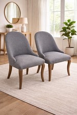 Grey marl felt chair/ Chrome