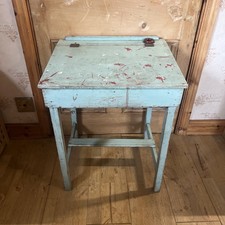 Antique vintage School child’s Desk with lid and ink well 