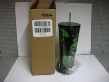 BNIB UN-USED STARBUCKS NIGHTMARE BEFORE CHRISTMAS TUMBLER & STRAW LGE SPOOKY