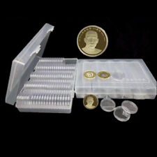 100/200 Pack 30mm Acrylic Coin Capsule Holder Storage Organiser Boxes Container