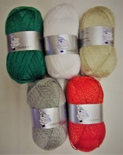 Woolyhippo Dazzle DK Glitter Sparkle Yarn Xmas pack Acrylic Double Knit 5 x 100g