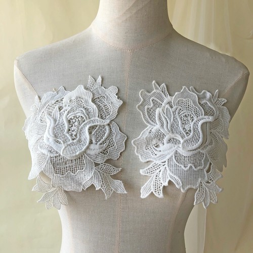 Ivory blossom motif lace - blossom,
