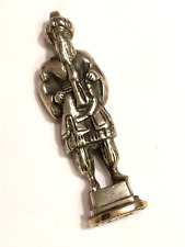 Antique Cast White Metal Ottoman or Cossack Form Wax Seal or Pipe Tamper