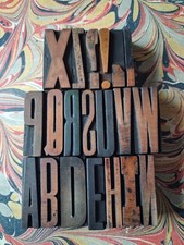Vintage WOODEN Letterpress PRINTING BLOCKS 5.1cm High. Choose Your Letter.