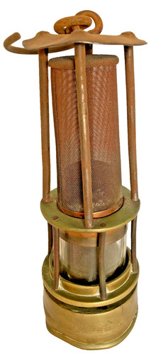 Vintage belgian miners lamp - vintage,