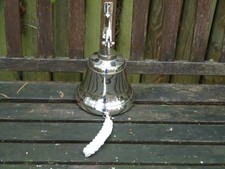 Large Ships  Bell Silver Nickel with Rope 1320 Gr in weight Nautical Bar Pub