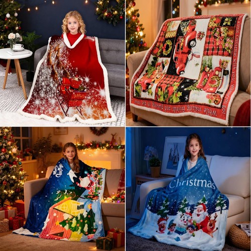 Christmas fleece blanket - fleece,