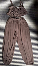 Zara co-ord set, brown joggers