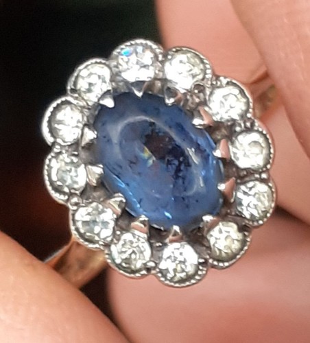 Antique halo ring - ring, and