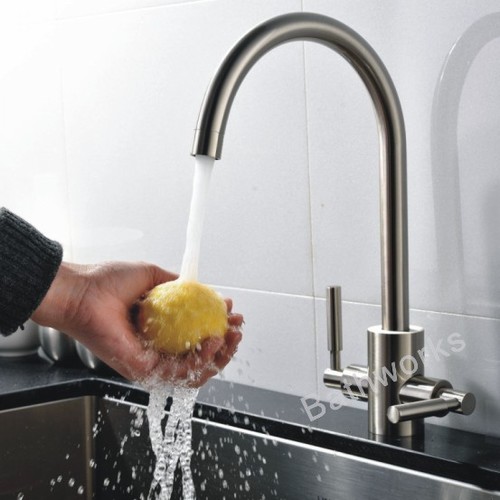 Kitchen tap monobloc round - kitchen,