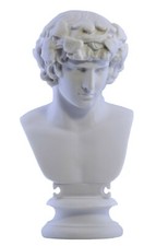 Antinous as Dionysus Bust head Greek Statue Sculpture Cast Marble Copy