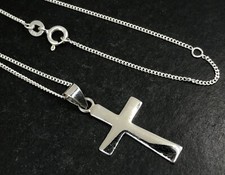 Cross pendant necklace, solid