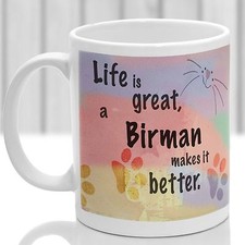 Birman cat mug, Birman cat gift, ideal present for cat lover