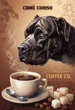 Cane Corso Coffee Co Metal Sign, Cane Corso Sign, Coffee Plaque, Coffee Sign