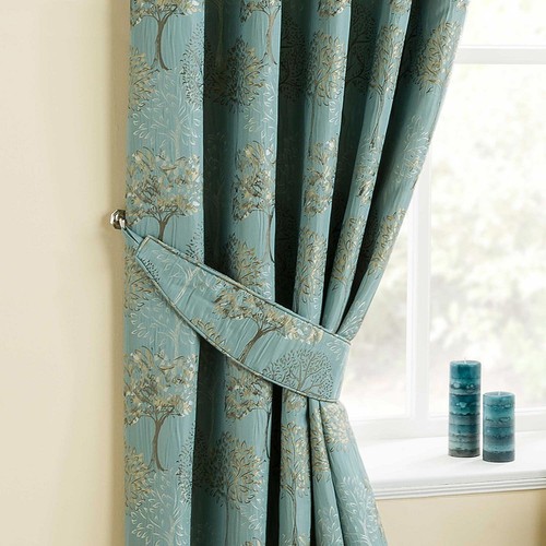 Duck egg blue jacquard - jacquard, curtain