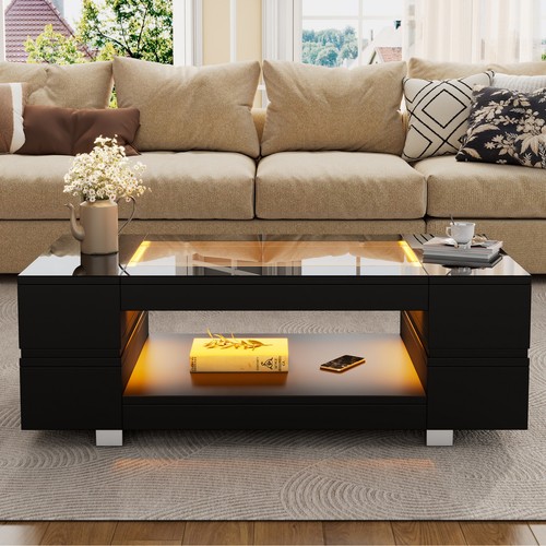 Modern coffee table with led - with,