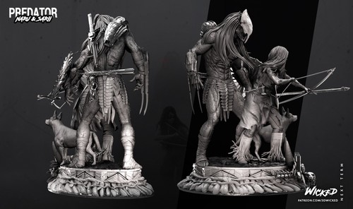 Predator and naru diorama - predator, base
