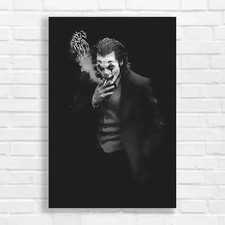 Sinister Smile Joker Black White Canvas Print Large Picture Wall Art
