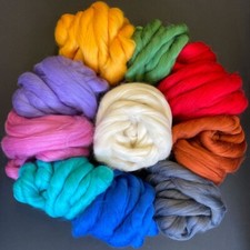 1kg Merino Wool Tops 64's Dyed