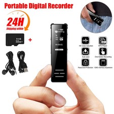Hidden Audio Voice Recorder Listening Device 45 Hours 32GB Bug Recording Mini Ne