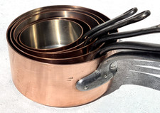 Vintage French Copper Pan Set