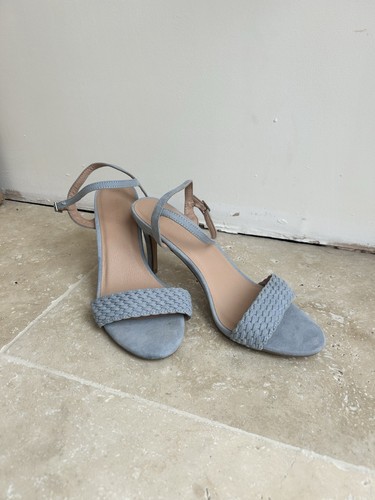 New look blue suede heels - new,