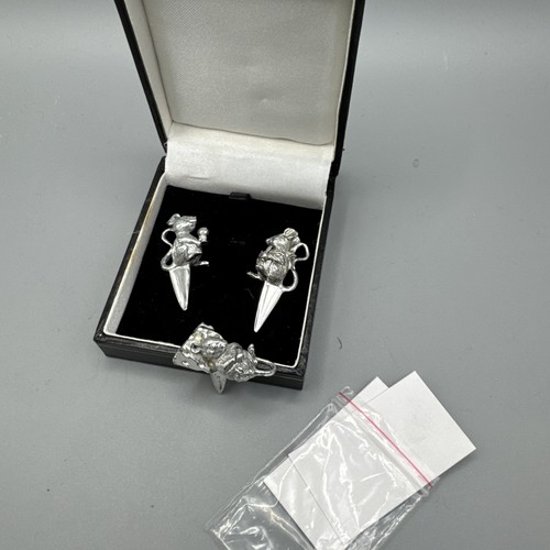 Vintage silver plate mouse - vintage,
