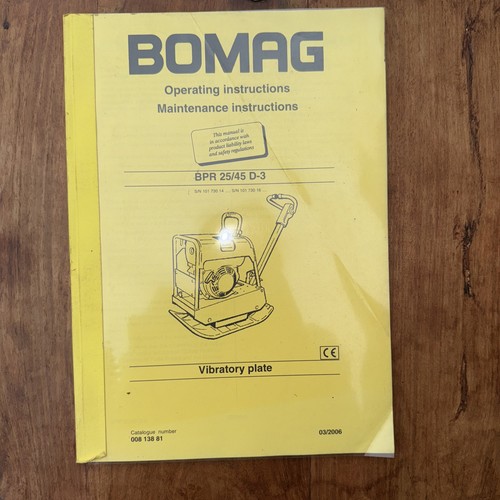 Bomag d3 operating - d3,