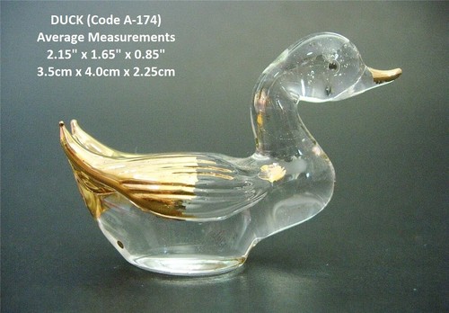 Blown glass duck - duck, pond