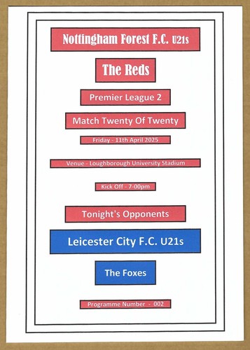 Nottingham forest u21s - nottingham,