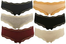 Ex-Store 3 Pack of Lace Trimmed Brazilian Knickers