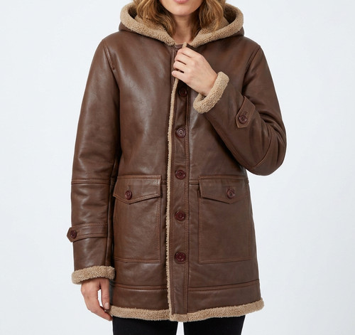 Women brown faux fur - brown,