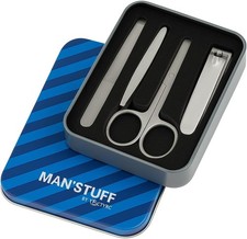 Men’s Manicure Kit Grooming Set with Nail Clippers Scissors Tweezers Nail File