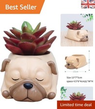Charming Dog Flowerpot: Resin