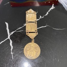 Vintage Egyptian Pharaoh Fob Watch Pocket Chain