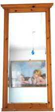 R)(T DUCAL Style PINE MIRROR>FULL DRESS LENGTH 48"x22"7KG>BEVELLED GLASS 