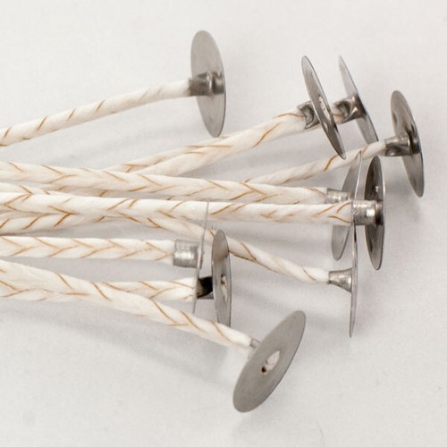 Candle wicks and - candle, sustainers