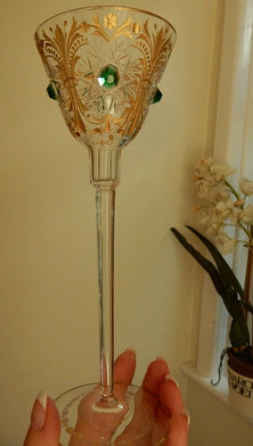 Antique moser drinking glass - antique,