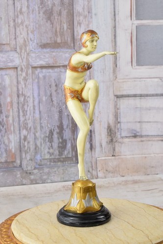 Bronze woman sculpture dancer - sculpture,