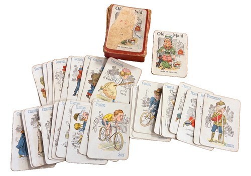Vintage old maid - maid, cards