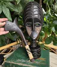 Vintage Wooden Bust Statue &