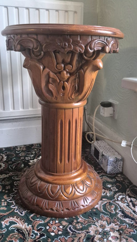 Vintage carved round - vintage,