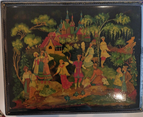 Russian lacquer box - lacquer,