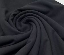 2 Metres Black Scuba Crepe Fabric 4 Way Stretch Elastane Dress Material Fabric