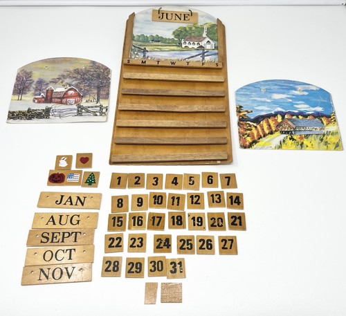 Vintage wooden perpetual - wooden,