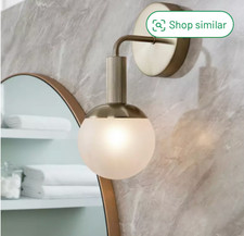 Habitat Ribbed brass Bathroom Wall Light - Gold