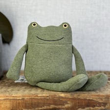 Jellycat Geek Frog - Jersey Green Soft Beanie Frog Toy Retired Small Cute 9"