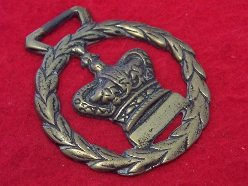 Vintage cast horse brass - cast, of