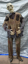 HALLOWEEN 6FT DEMONIC ZOMBIE PARTY PROP SPOOKY SCARY MOVES GROANS  EYES LIGHT UP
